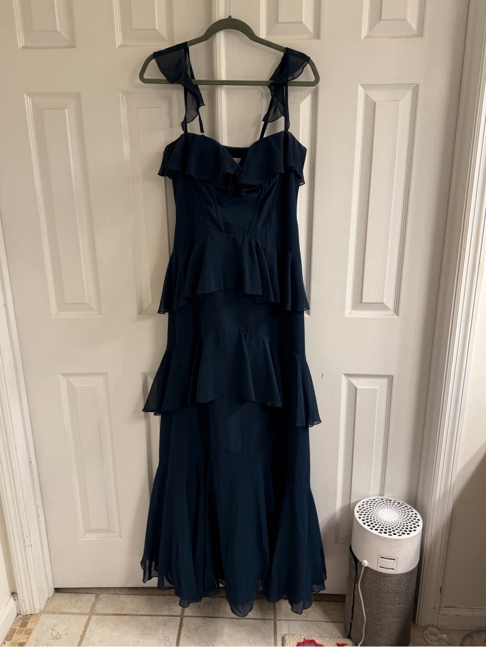 Azazie Dark Navy Chiffon Bridesmaid Dress